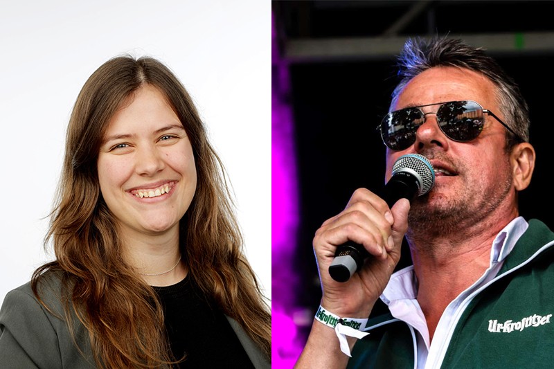 Profilbild. Moderatorin Marie Knoblauch-Grzibek lächelt in die Kamera.